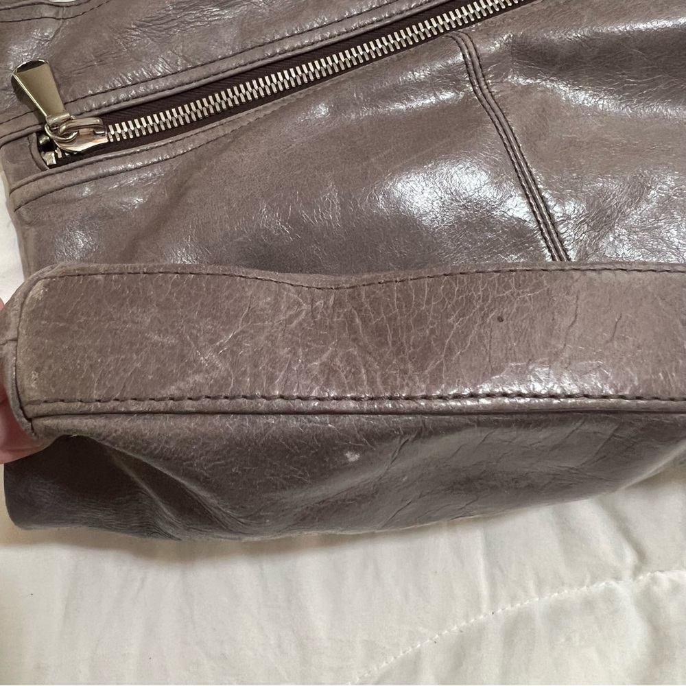 HOBO Leather Crossbody Bag Gray - Picture 7 of 12